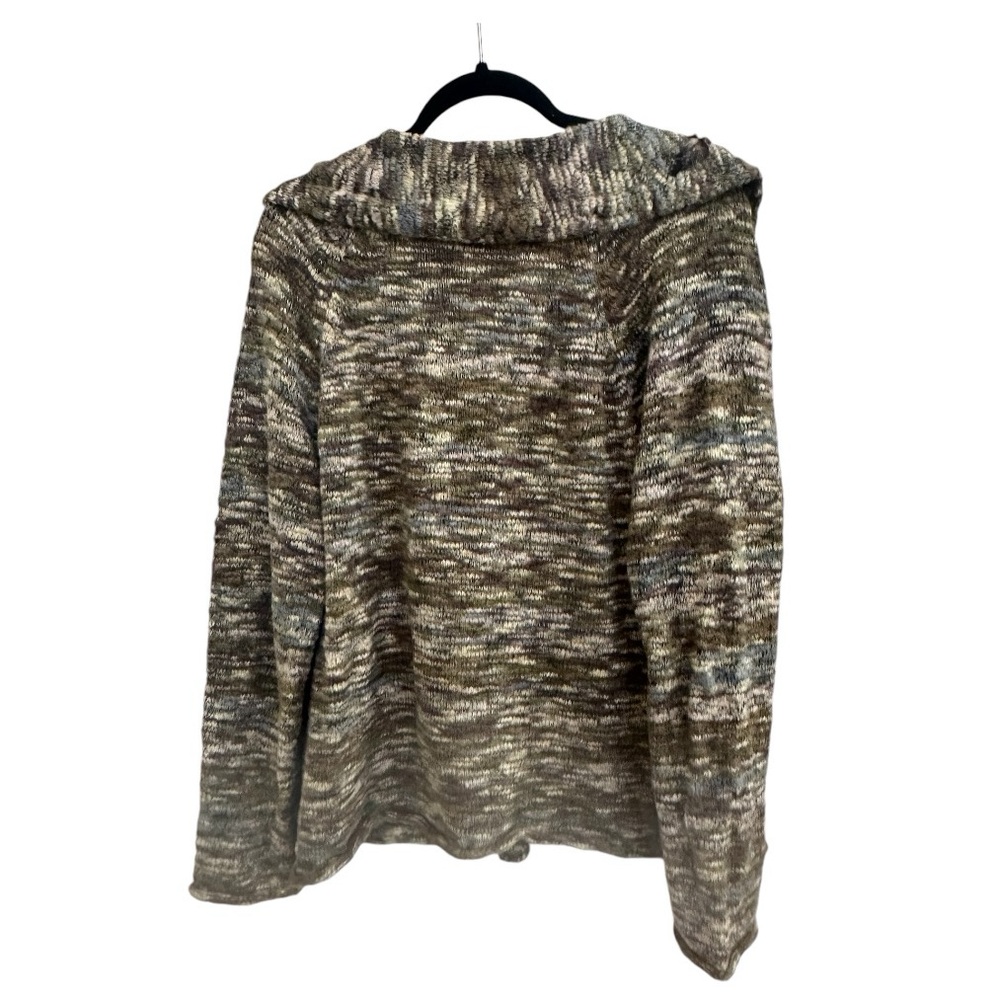 Coldwater Creek Knit Cardigan Sweater with Floral Appliqué in women’s Large - Picture 2 of 9